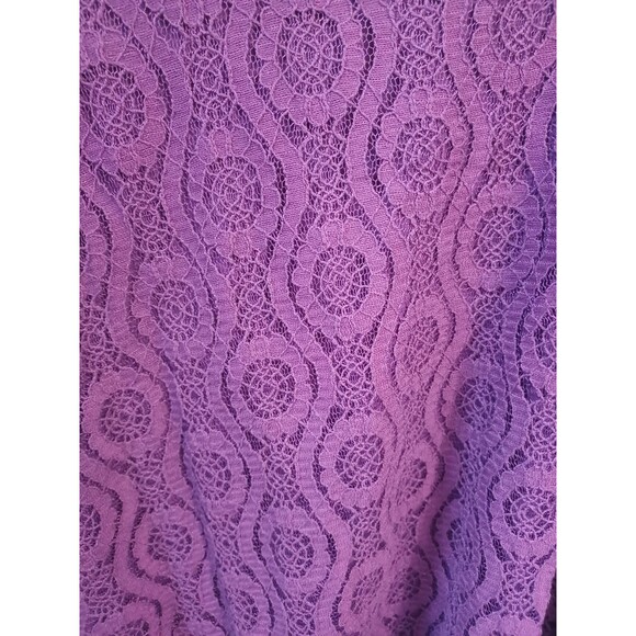 CROFT & BARROW ELITE PLUM LAYERED WOMENS CAP SLEEVE BLOUSE SZ PM - Picture 7 of 8